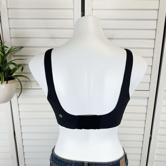 Lululemon Black Booby‎ Bracer Bra Adjustable Straps Hook & Eye Size 34 D - Picture 3 of 6